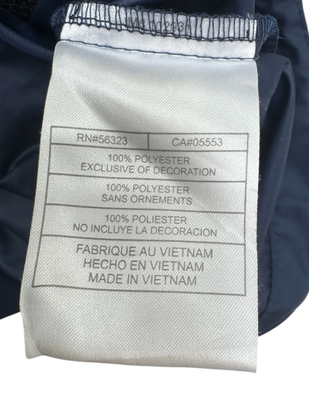 VINTAGE Y2K NAVY NIKE CLIMA-FIT FULL ZIP TRACK JACKET W REFLECTIVE ACCENTS
